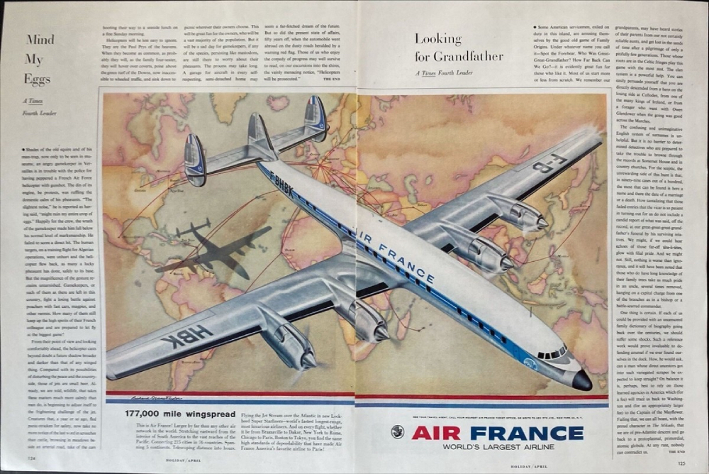 Richard Deane Taylor – Holiday Air France 1958 Advertisement