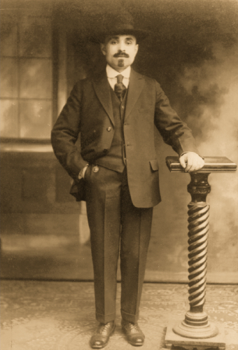 Portrait of Hyman Tuchschneider, father of Richard Deane Taylor, photographed in 1920.