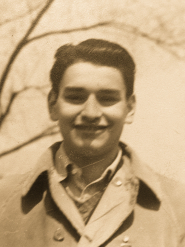 Richard Deane Taylor enjoying a fall day in NYC at 15 years old in 1940.