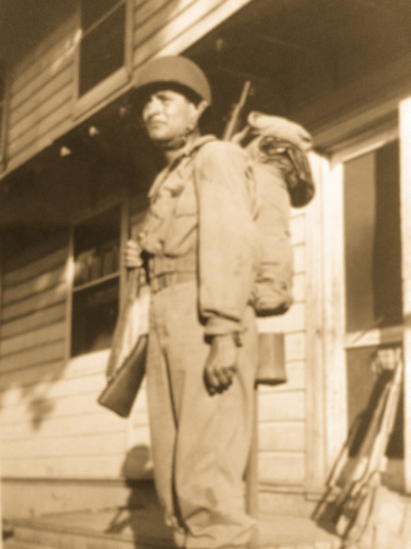 Richard getting ready for a march.