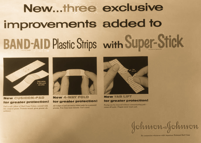 Band-Aid with Super-Stick.