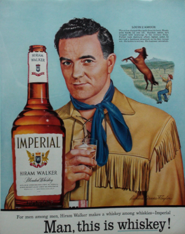 Louis L'amour - Hiram Walker Ad