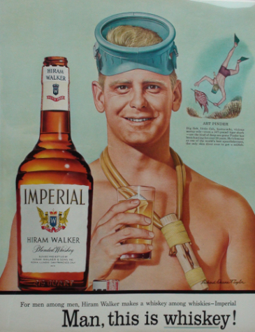 Art Pinder - Hiram Walker Ad