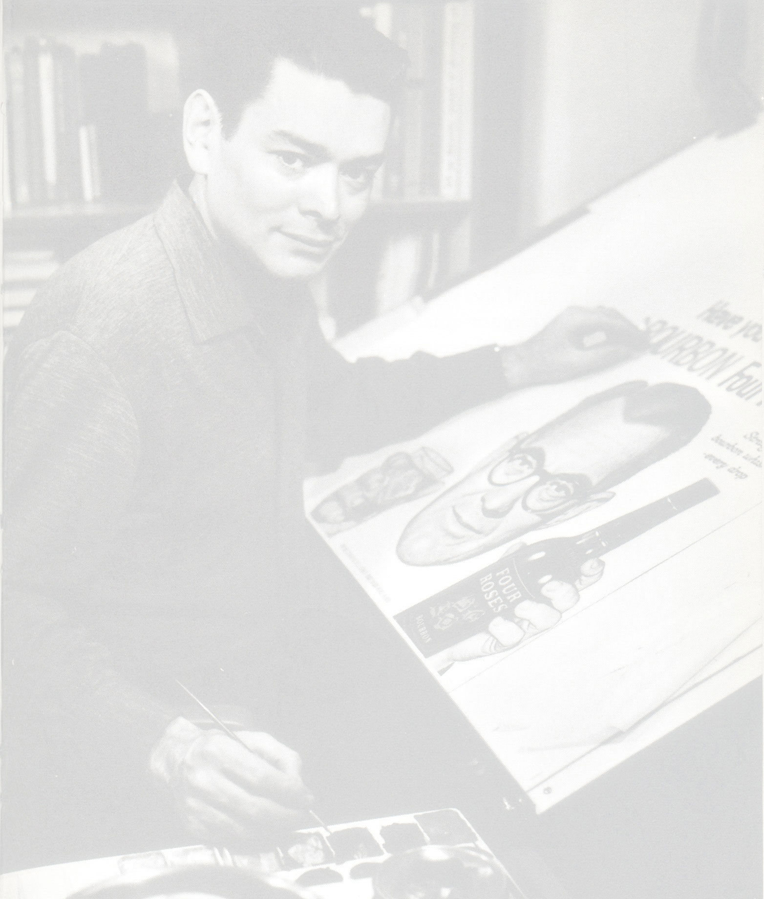 Richard working on an Advertisement.